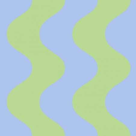 really nice things Tela Outdoor Wavy Verde Azul