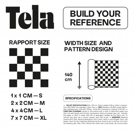 Really Nice Things Tela Velvet Checkerboard 024