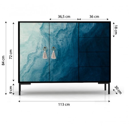 Really Nice Things Wilma Sideboard Blue Ocean