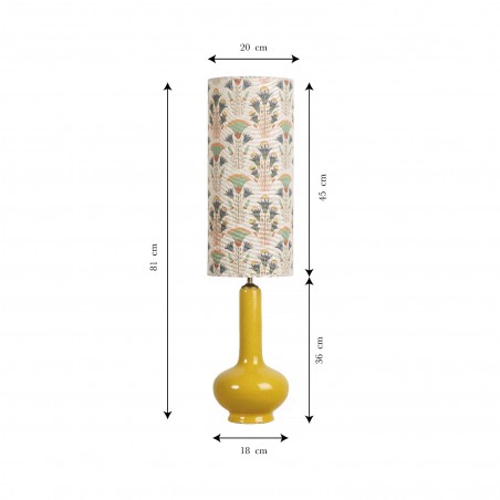 Really Nice Things Yellow Ceramic Table Lamp