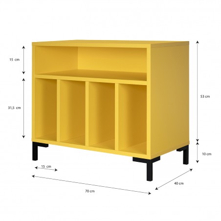 Really Nice Things Yellow Vinyl Record Cabinet