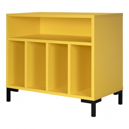 really nice things Yellow vinyl record cabinet