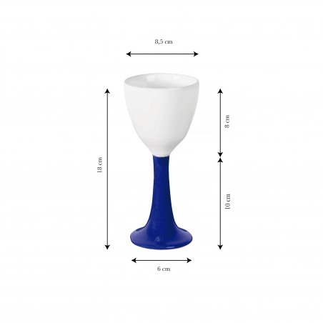 Really Nice Things Salut White And Blue Ceramic Wine Cup