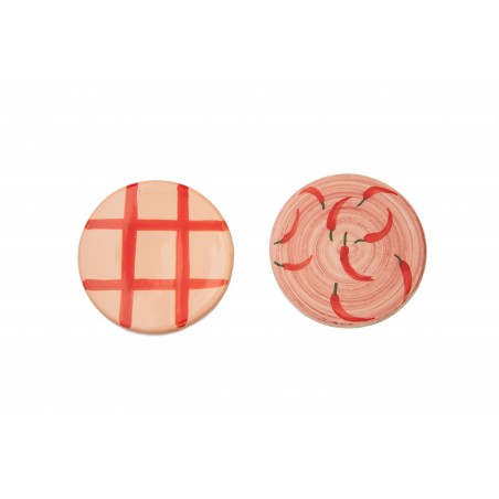 Really Nice Things Set 2 Posavasos Ceramica (Red Chili Peppers)