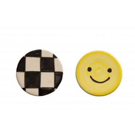 really nice things Set of 2 Ceramic Coasters (Smiley)