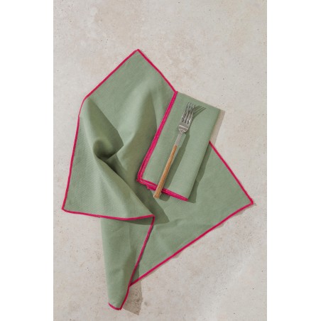 Really Nice Things Set Of 2 Contrast Edge Acqua Singles