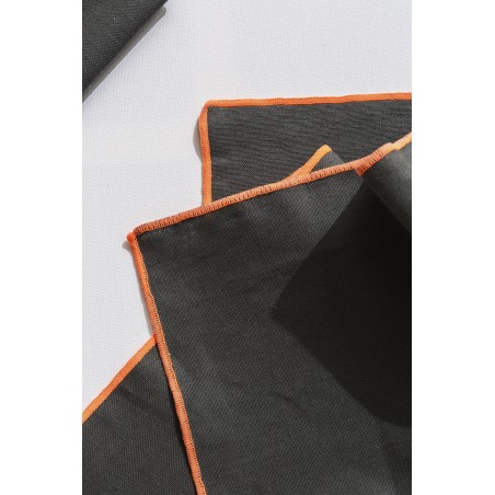 Really Nice Things Set Of 2 Contrast Edge Taupé Table Runners