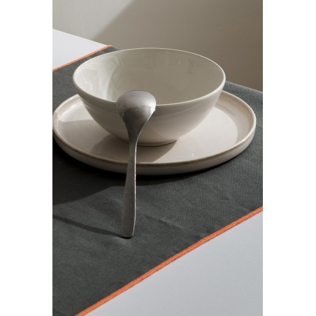 Really Nice Things Set Of 2 Contrast Edge Taupé Table Runners