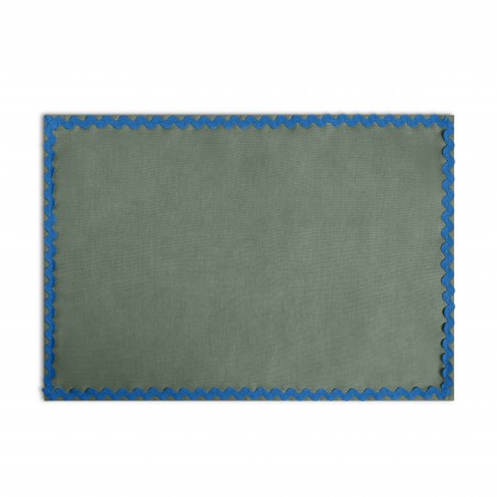 Really Nice Things Set Of 2 Wavy Aquamarine Table Placemats