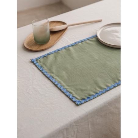 really nice things Set of 2 Wavy Aquamarine table placemats