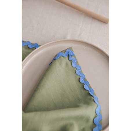 really nice things Set of 4 Wavy Aquamarine napkins