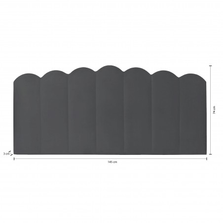 Really Nice Things Shell Headboard 135 (Cool Grey 11)