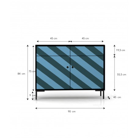 Really Nice Things Sideboard Alise Diagonal Mood Blue