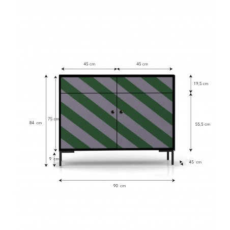 Really Nice Things Sideboard Alise Diagonal Mood Green