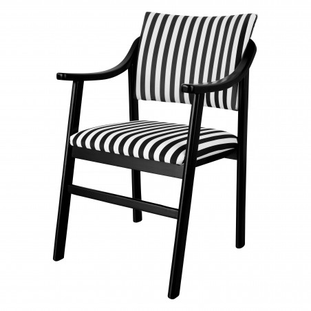 Really Nice Things Silla Reposabrazos Etienne Madera Haya Black And White