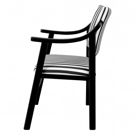 Really Nice Things Silla Reposabrazos Etienne Madera Haya Black And White