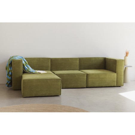 Really Nice Things Sofa Harper 4 Plazas Chaiselongue Verde