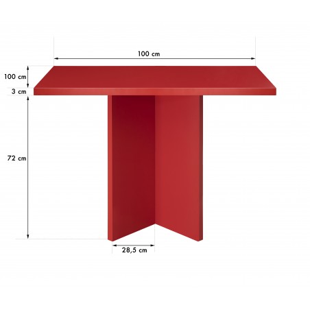 Really Nice Things Square Dining Table Matilda Flame