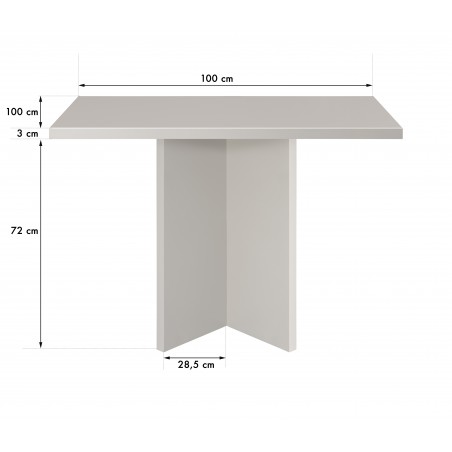 Really Nice Things Square Dining Table Matilda Taupe