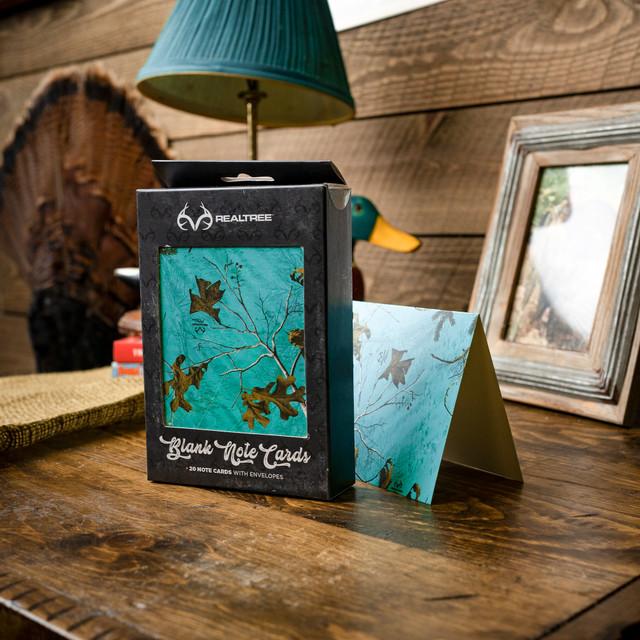 Realtree 20-pc All Occasion Blank Note Mint Camo Card Set | RealtreeXtra Colors