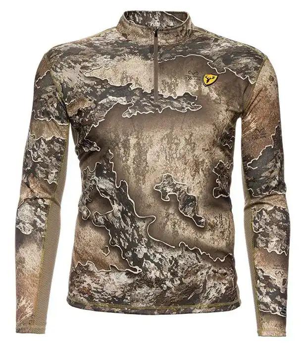 Realtree Blocker Outdoors Men's Angatec 1/4 Zip Performance Shirt | Realtree Camo