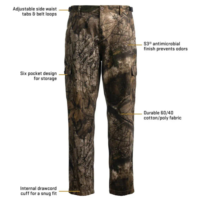 Realtree Blocker Outdoors Men's Fused Cotton Field Hunting Pants | Realtree Camo