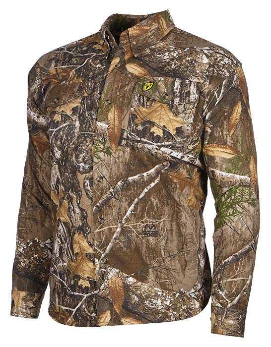 Realtree Blocker Outdoors Men's Fused Cotton Field Shirt| Realtree Camo