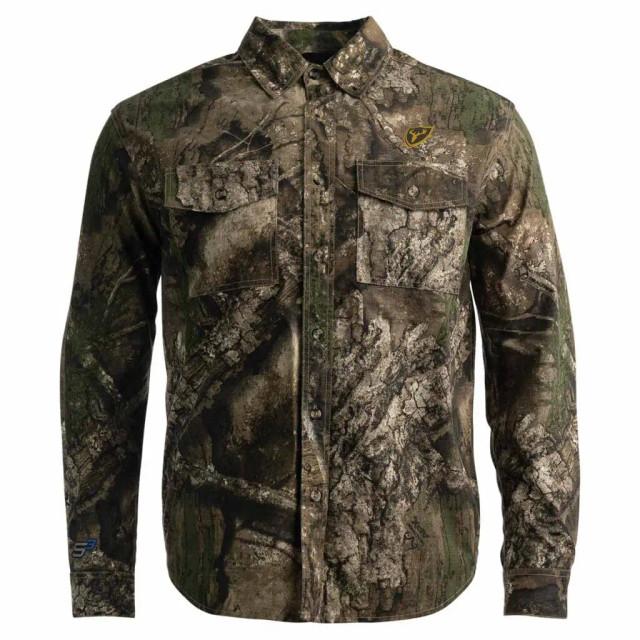 realtree Blocker Outdoors Men's Fused Cotton Field Shirt| Realtree Camo