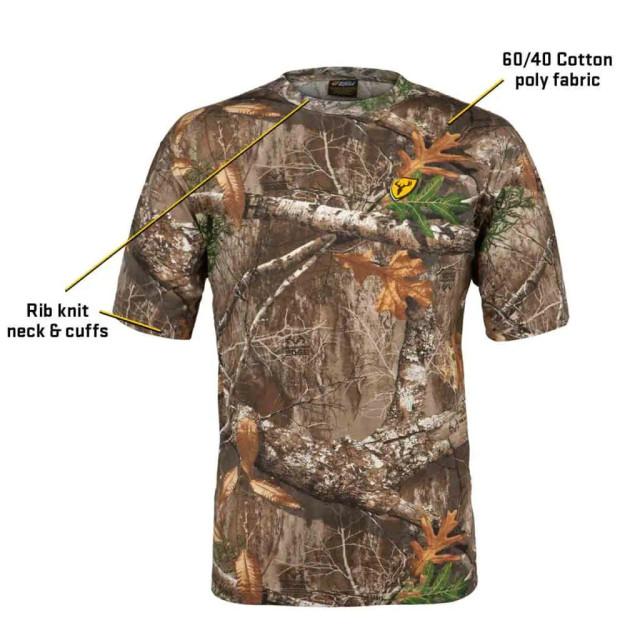 Realtree Blocker Outdoors Men's Fused Cotton Short Sleeve Shirt | Realtree Camo