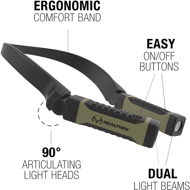 Realtree Bright Alkaline LED Neck Light For Hands-Free Lighting | Realtree