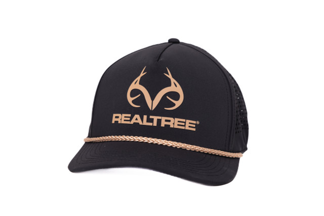 Realtree Center Stage Unisex Black Realtree Antler Logo Rope Hat | Realtree