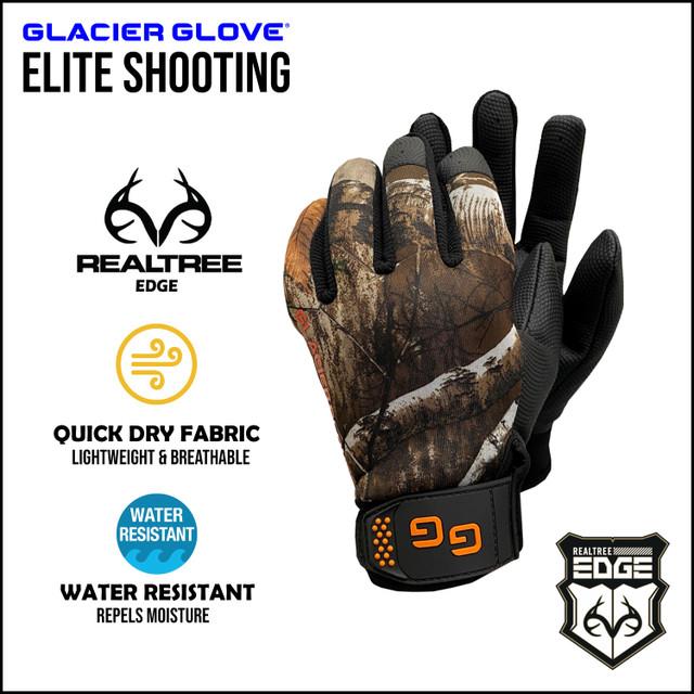 Realtree Glacier Glove Elite Shooting Unisex Camo Glove | Realtree EDGE