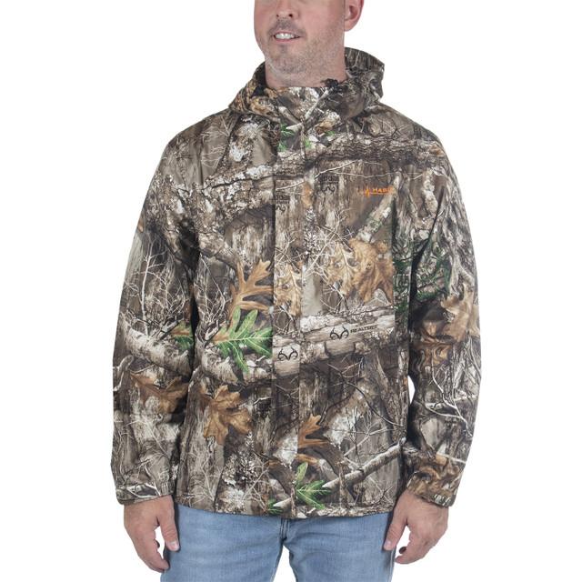 realtree Habit Men's Roaring Springs Packable Rain Waterproof Hunting Jacket | Realtree EDGE