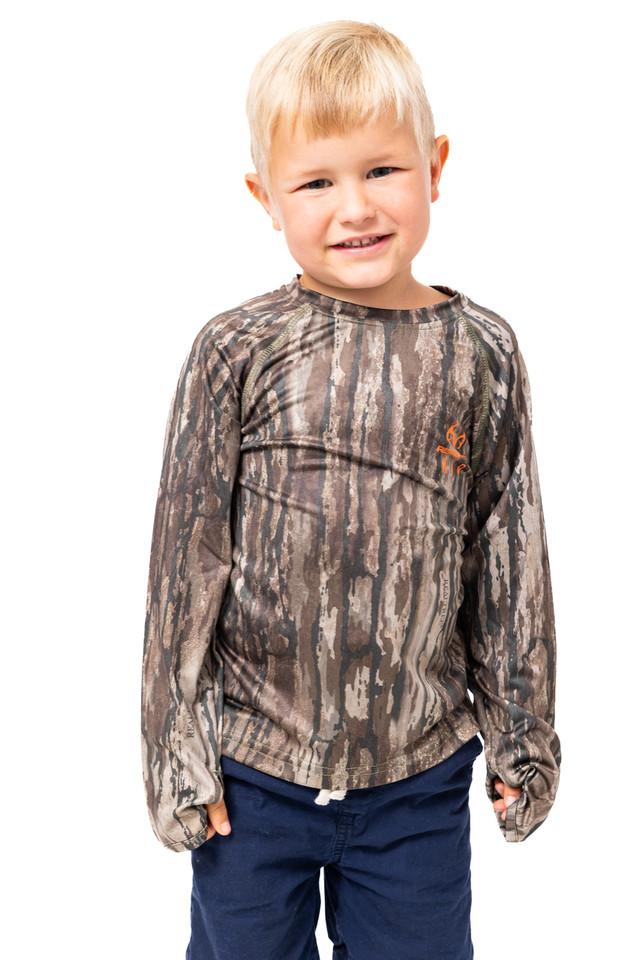 Realtree Kid's Crew Long Sleeve Camo Poly Shirt | Realtree Legacy