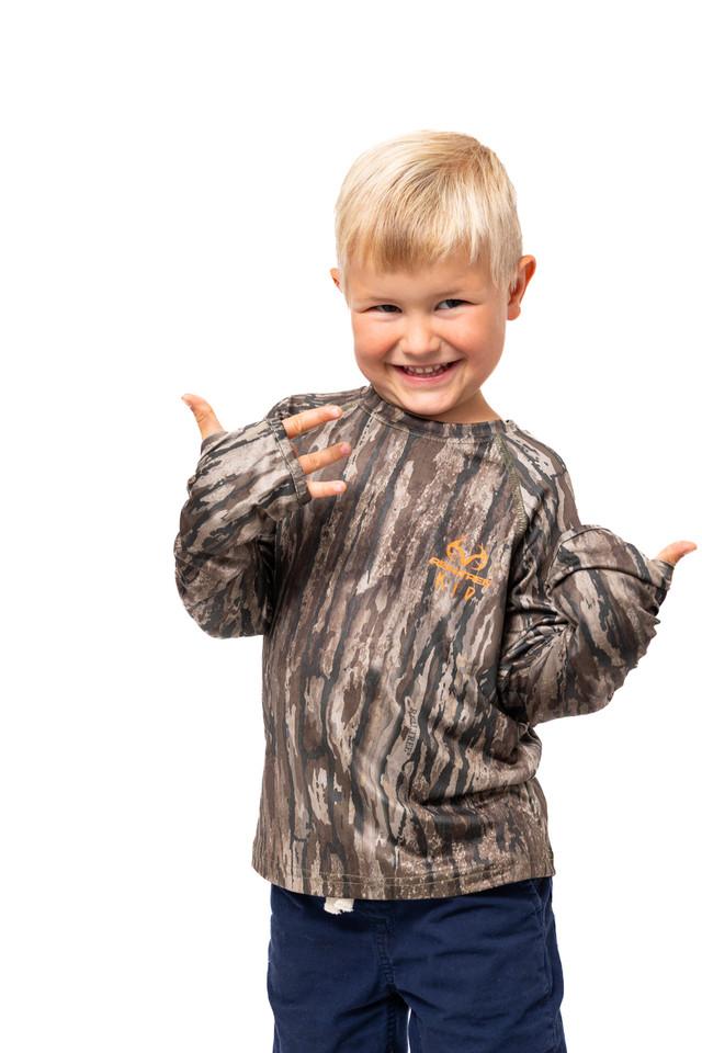 Realtree Kid's Crew Long Sleeve Camo Poly Shirt | Realtree Legacy