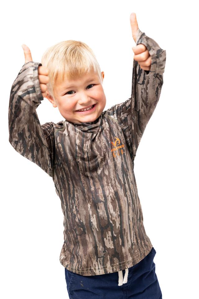 realtree Kid's Crew Long Sleeve Camo Poly Shirt | Realtree Legacy