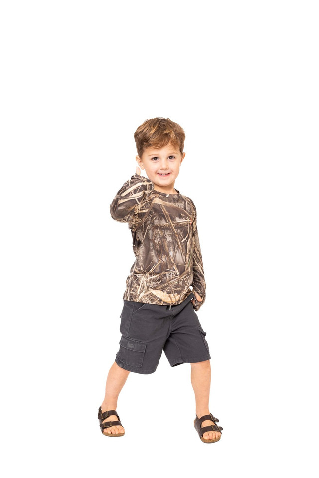 Realtree Kid's Crew Long Sleeve Poly Camo Shirt | Realtree MAX-7