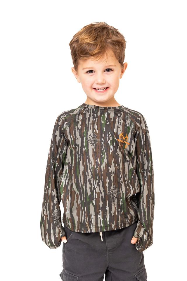 Realtree Kid's Crew Long Sleeve Poly Camo Shirt | Realtree Original