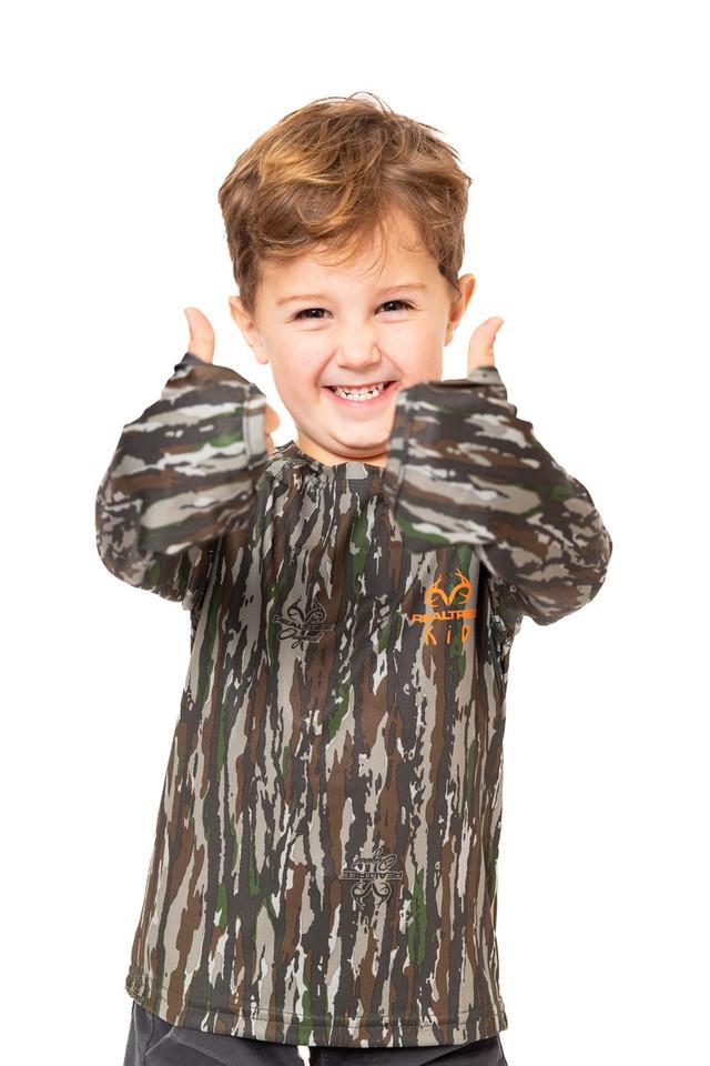 realtree Kid's Crew Long Sleeve Poly Camo Shirt | Realtree Original