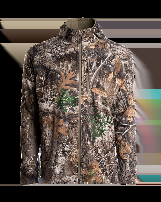 realtree King's Camo Men's Hunter Grid Fleece Full Zip Hunting Hoodie | Realtree EDGE