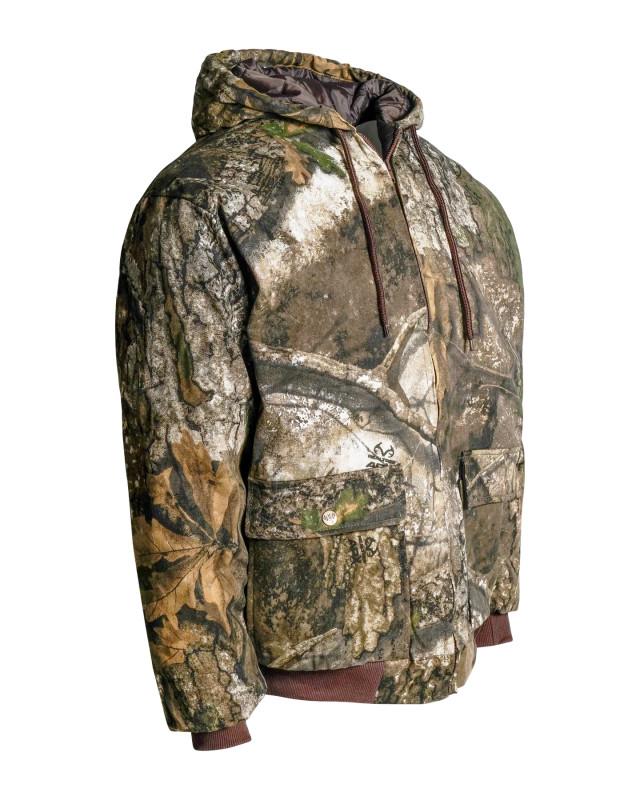 Realtree King's Camo Men's Insulated Hooded Bomber Hunting Jacket | Realtree Camo
