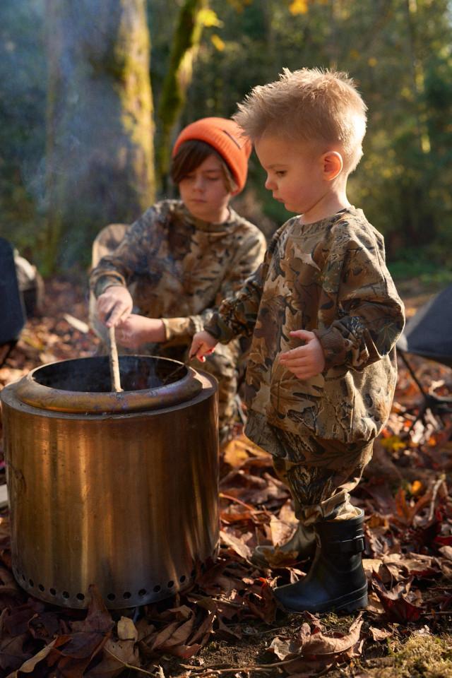 Realtree Little Bipsy Kid's Camo Long Sleeve Crewneck T-Shirt | Realtree Advantage Classic