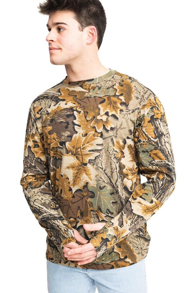 Realtree Men's Bamboo Long Sleeve Camo Crewneck | Realtree Advantage Classic