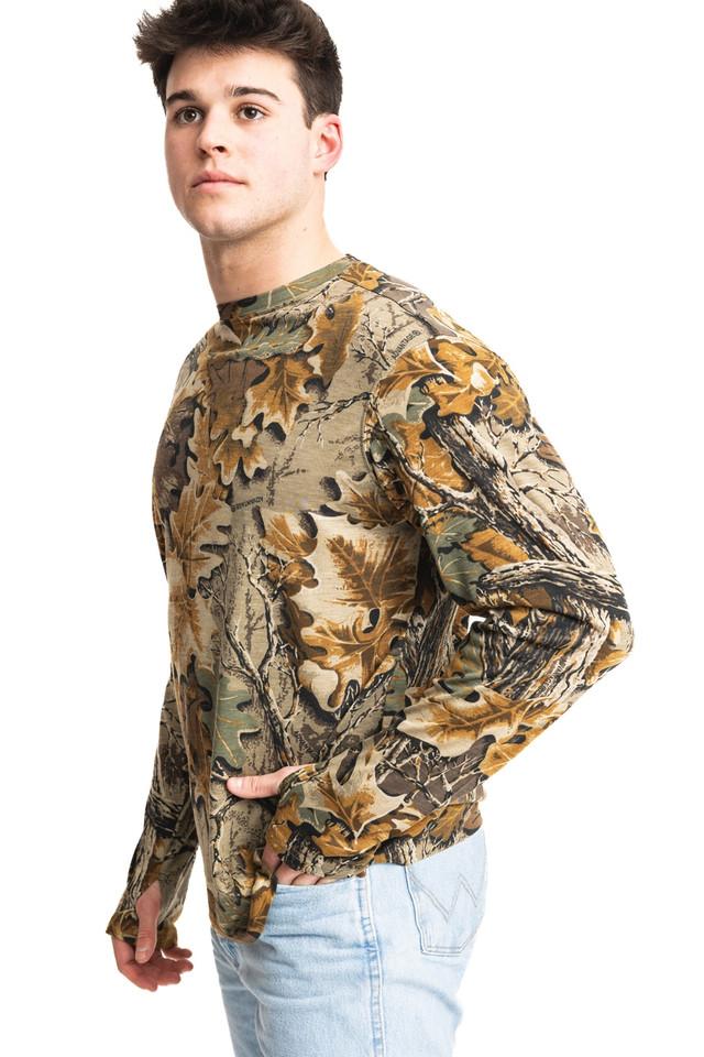 realtree Men's Bamboo Long Sleeve Camo Crewneck | Realtree Advantage Classic