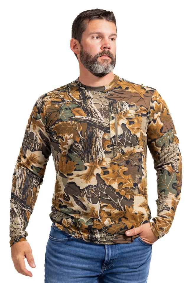 Realtree Men's Bamboo Long Sleeve Crew Neck Camo Shirt | Realtree Advantage Classic