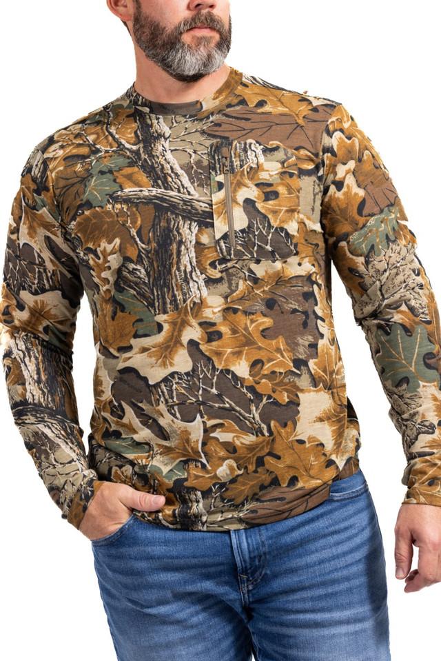 realtree Men's Bamboo Long Sleeve Crew Neck Camo Shirt | Realtree Advantage Classic