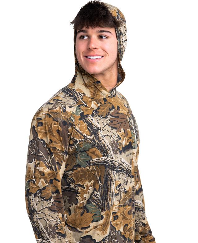 Realtree Men's Bamboo Long Sleeve Hooded Camo Shirt | Realtree Advantage Classic