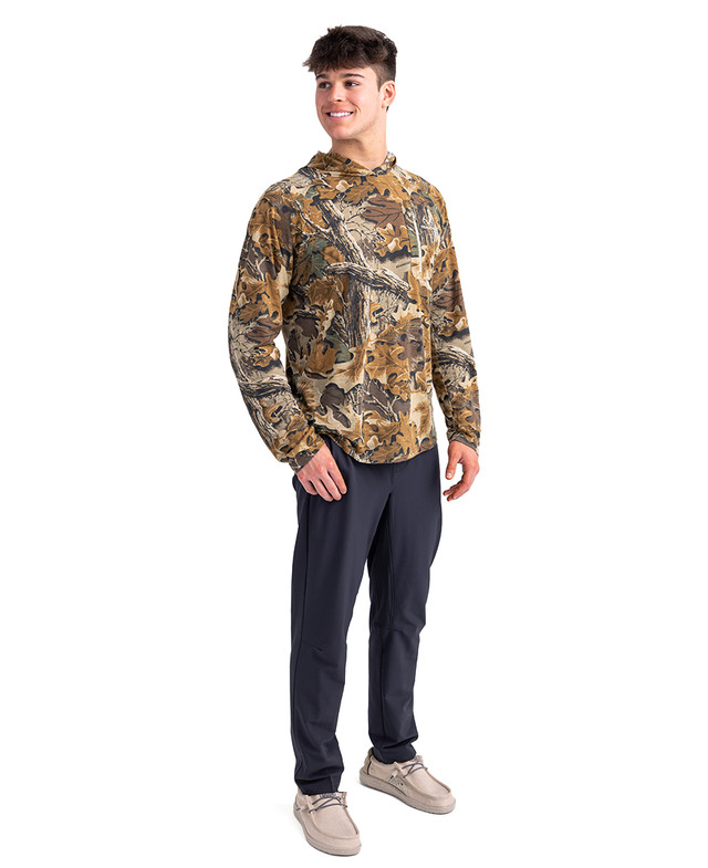 Realtree Men's Bamboo Long Sleeve Hooded Camo Shirt | Realtree Advantage Classic
