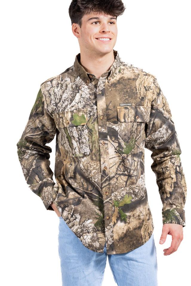 Realtree Men's Button Down Long Sleeve Hunting Camp Shirt | Realtree APX