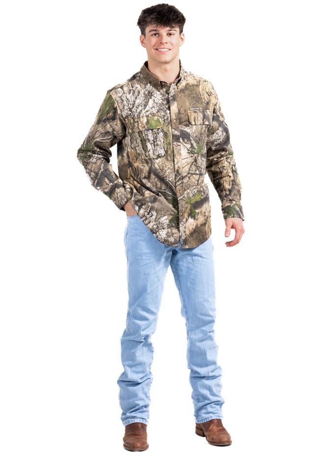 Realtree Men's Button Down Long Sleeve Hunting Camp Shirt | Realtree APX
